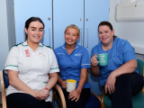 Megan Hughes Student Nurse Amy Clarke and Rita Brown Staff Nurses. - 25 Years of Daisy Hill Renal Unit