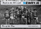 Young Footballers with the Anglo Celt Cup, early 1980's. Photograph: Columba O'Hare - Back to the 80's