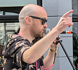 Gareth Hughes blues band  on song at Blues on the Bay in Warrenpoint. Photograph: Clive Price - Blues on the Bay 2026