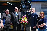 James McArevey, Newry Maritime Association; Cllr Glyn Hanna, Chair, Newry, Mourne and Down District Council; Andrew Boyd, Boyds Stores and Helena Young, Newry Maritime Association.  - Boyds Stores Newry Maritime Association Tribute