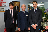 Toby Purce, Andrew Boyd and Herbie Purce at the unveiling of the portrait of Andrew Maguire Boyd - Boyds Stores Newry Maritime Association Tribute