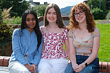 Our Lady's girls Nanditha Vadiyala, Oonagh Walker and Kate Cunningham celebrating their A Level results. Photograph: Columba O'Hare/ Newry.ie 
 - A Level Results Day Newry 2026