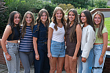 Our Lady's A Level students Joanne Rooney, Mia McLaughlin, Ciara Brennan, Ezara Morgan, Grace Owens, Eabha O'Hare and Hannah-Lily Magennis pictured at the school. Photograph: Columba O'Hare/ Newry.ie  - A Level Results Day Newry 2026
