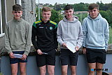 Oisin Murphy, Mayobridge; Evan McElvanna, Lissummon; Daniel Digney, Saval and Oisin Sands, Saval  get their GCSE results at St Colman's College. Photograph: Columba O'Hare/ Newry.ie  - GCSE Results 2026