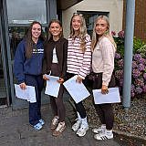 Getting their GCSE results at Sacred Heart Grammar School are  Ellen O&rsquo;Gorman, Cora McEnhill, Sofia Keenan Travers, and Aoibheann Elshaw
 - GCSE Results 2026