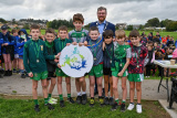 NMDDC Deputy Chairperson, Councillor Gareth Sharvin with pupils from Carrick PS, Burren who won second place in the boys&rsquo; team race. - Be Active School's Cross Country Challenge 2023