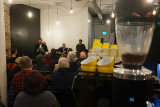 Anthony Russells creation 'The Trial of Padraig Pearse' is conducted in the wonderful surroundings of Finegan & Son Caf&eacute; in Newry. Organised by the Old Newry Society the Trial was conducted by members of Newpoint Players with the audience the Jury on the night. Photograph: Columba O'Hare/ Newry.ie - 'The Trial of Padraig Pearse' at Finegan & Son