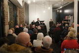 Anthony Russells creation 'The Trial of Padraig Pearse' is conducted in the wonderful surroundings of Finegan & Son Caf&eacute; in Newry. Organised by the Old Newry Society the Trial was conducted by members of Newpoint Players with the audience the Jury on the night. Photograph: Columba O'Hare/ Newry.ie - 'The Trial of Padraig Pearse' at Finegan & Son
