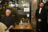 Anthony Russells creation 'The Trial of Padraig Pearse' is conducted in the wonderful surroundings of Finegan & Son Caf&eacute; in Newry. Organised by the Old Newry Society the Trial was conducted by members of Newpoint Players with the audience the Jury on the night. Photograph: Columba O'Hare/ Newry.ie - 'The Trial of Padraig Pearse' at Finegan & Son
