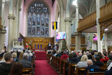 Paddy Duffy from Newry Gateway Club speaking at the Newry Gateway Club Christmas Carols by Candlelight at St Mary's Church, John Mitchel Place. Photograph: Columba O'Hare/ Newry.ie - Newry Gateway Club Christmas Carols by Candlelight at St Mary's Church
