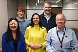 RC representatives Amy Fitzpatrick, Edel Owens and Kieran Swail pictured along with Oliver Murdock, and Martin Murtagh from The Growth Network. - The Hub celebrate European Coworking Day 2026