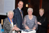 Alma Brown, President, Newry Musical Feis cuts the cake to celebrate the 90th year of the Feis while looking on are Lowry Hodgett, Marie Graham, Chairperson and Mary Goss, Administrator. Photograph: Columba O'Hare - 2017 in Photographs