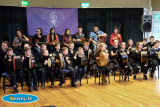 The music session in full swing at the launch of Fergal O'Brien's Grade 2 Bodhran Tutor book and CD at Ti Chulainn, Mullaghbane. Photograph: Columba O'Hare - Fergal O'Brien Bodhran Tutor Book Launch