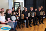 The session in full swing at the launch of Fergal O'Brien's Grade 2 Bodhran Tutor book and CD at Ti Chulainn, Mullaghbane. Photograph: Columba O'Hare - Fergal O'Brien Bodhran Tutor Book Launch