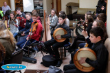 A great session in full swing at the launch of Fergal O'Brien's Grade 2 Bodhran Tutor book and CD at Ti Chulainn, Mullaghbane. Photograph: Columba O'Hare - Fergal O'Brien Bodhran Tutor Book Launch