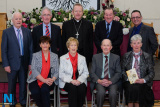 Archbishop Eamon Martin pictured with some of the original pupils and staff from 1966. Back from left: Mr Michael Keenan,  Mr John Comer (past V.P) Mr Pat Grant and Mr Dominic Bradley. Front: Mrs Sheila McArdle, Ms Mary Murphy. Mr Michael Warde (past principal), Ms Kathleen Moore. Photograph: Columba O'Hare - St Paul's High School Golden Jubilee Mass 2017