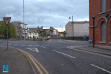 4: Coming up to the junction with New Street. Take left here and follow with an immediate right into Basin Quay. Photograph: Columba O'Hare/ Newry.ie - Newry Canal Towpath to Carlingford Lough Greenway - Proposed Cycle/ Walking Route