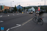 24: Incorporating the Buttercrane Quay/ Albert Basin traffic lights and the pedestrian traffic lights on William Street to make a safe crossing on to the Greenway here. This also would make it a lot easier for people walking down the Merchant's Quay walkway to get across. Photograph: Columba O'Hare/ Newry.ie - Newry Canal Towpath to Carlingford Lough Greenway - Proposed Cycle/ Walking Route