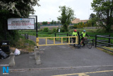 1: Starting at the end of the Newry Canal Towpath at WIN. Present barriers which are already an obstacle to getting a bike on/off the towpath would need to be removed. Photograph: Columba O'Hare/ Newry.ie - Newry Canal Towpath to Carlingford Lough Greenway - Proposed Cycle/ Walking Route