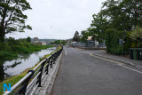2: The path would lead on to Canal Quay, probably one of the trickiest parts of the route to make cycle friendly.  The footpath width would need to be extended in places and converted into a cycle path, a marked cycle path on the Canal side of the road or just a shared road with traffic calming measures put in place. Photograph: Columba O'Hare/ Newry.ie - Newry Canal Towpath to Carlingford Lough Greenway - Proposed Cycle/ Walking Route