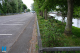 22: Widen the path down the Canal Bank car park to allow cyclists and walkers safely travel through the city. Photograph: Columba O'Hare/ Newry.ie - Newry Canal Towpath to Carlingford Lough Greenway - Proposed Cycle/ Walking Route