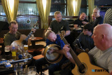 Piper Blackie O'Connell entertained the capacity crowd at The Railway Bar on the Thursday night at I&uacute;r Cinn Fleadh. Photograph: Columba O'Hare/ Newry.ie - I&uacute;r Cinn Fleadh 2023