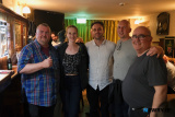 Piper Blackie O'Connell entertained the capacity crowd at The Railway Bar on the Thursday night at I&uacute;r Cinn Fleadh. Photograph: Columba O'Hare/ Newry.ie - I&uacute;r Cinn Fleadh 2023