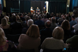 Horslips in Conversation event at the Hall For All with Horslips members Jim Lockhart and Barry Devlin  at I&uacute;r Cinn Fleadh. Photograph: Columba O'Hare/ Newry.ie - I&uacute;r Cinn Fleadh 2023