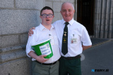 Se&aacute;n and John McMillan at Newry Cathedral. - Newry Cathedral Garden - Opening of Lourdes Grotto