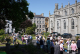 Crowds in Newry Cathedral Garden. - Newry Cathedral Garden - Opening of Lourdes Grotto