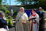 Canon Brown speaking in the Cathedral garden - Newry Cathedral Garden - Opening of Lourdes Grotto