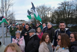 Pictured at the Ireland Palestine Solidarity Campaign organised New Years Eve rally for Palestine at Buttercrane Quay in Newry. Photograph: Columba O'Hare/ Newry.ie - Ireland Palestine Solidarity Campaign New Years Eve Rally in Newry