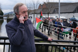 Pictured at the Ireland Palestine Solidarity Campaign organised New Years Eve rally for Palestine at Buttercrane Quay in Newry. Photograph: Columba O'Hare/ Newry.ie - Ireland Palestine Solidarity Campaign New Years Eve Rally in Newry