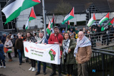 Pictured at the Ireland Palestine Solidarity Campaign organised New Years Eve rally for Palestine at Buttercrane Quay in Newry. Photograph: Columba O'Hare/ Newry.ie - Ireland Palestine Solidarity Campaign New Years Eve Rally in Newry