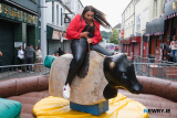 The Buckin Bronco was a great attraction at The Phoenix as part of Newry Does Nashville. - Newry Does Nashville