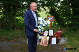 Miami Showband Road Manager Brian Maguire lays a wreath at the scene of the Miami Showband massacre at Buskhill. - Miami Showband massacre 50th Anniversary Commemoration