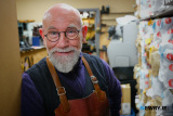 John Haughian has spent forty years heeling the people of Newry from his Roxy Shoe Repair shop. Photograph: Columba O'Hare/ Newry.ie - 2023 - A Year in Pictures