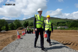 To officially mark the starting of work on the Narrow Water Bridge at Cornamucklagh, Co Louth Taoiseach Simon Harris and T&aacute;naiste Miche&aacute;l Martin visited the site today along with Stormont Minister for Infrastructure John O'Dowd and other guests. Photograph: Columba O'Hare/ Newry.ie  - Taoiseach visits Narrow Water Bridge site