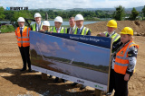 To officially mark the starting of work on the Narrow Water Bridge at Cornamucklagh, Co Louth Taoiseach Simon Harris and T&aacute;naiste Miche&aacute;l Martin visited the site today along with Stormont Minister for Infrastructure John O'Dowd and other guests. Photograph: Columba O'Hare/ Newry.ie  - Taoiseach visits Narrow Water Bridge site