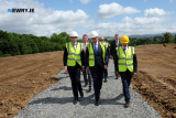 To officially mark the starting of work on the Narrow Water Bridge at Cornamucklagh, Co Louth Taoiseach Simon Harris and T&aacute;naiste Miche&aacute;l Martin visited the site today along with Stormont Minister for Infrastructure John O'Dowd and other guests. Photograph: Columba O'Hare/ Newry.ie  - Taoiseach visits Narrow Water Bridge site