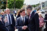 To officially mark the starting of work on the Narrow Water Bridge at Cornamucklagh, Co Louth Taoiseach Simon Harris and T&aacute;naiste Miche&aacute;l Martin visited the site today along with Stormont Minister for Infrastructure John O'Dowd and other guests. Photograph: Columba O'Hare/ Newry.ie  - Taoiseach visits Narrow Water Bridge site