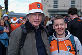 Armagh fans brave the weather to enjoy their team winning out over Monaghan at Clones in extra time. Photograph: Columba O'Hare/ Newry.ie - Ulster Final 2026 Armagh V Monaghan at Clones