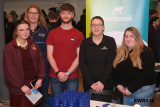 Aoife and Janet Powell, Newry; Dean Irwin, Norbrook Apprentice; Aine Ryan, Norbrook and Sasha Farrell, Norbrook Apprentice pictured at the SRC Big Apprenticeship Event in Newry. Photograph: Columba O'Hare/ Newry.ie - SRC Big Apprenticeship Event 2025