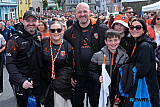 Armagh fans brave the weather to enjoy their team winning out over Monaghan at Clones in extra time. Photograph: Columba O'Hare/ Newry.ie - Ulster Final 2026 Armagh V Monaghan at Clones