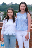 Twins Catherine and Sarah McElvogue celebrating their A Level Success at Our Lady's Grammar School. Photograph: Columba O'Hare/ Newry.ie - Our Lady's A Level Results 2020