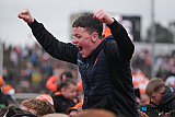 Armagh fans brave the weather to enjoy their team winning out over Monaghan at Clones in extra time. Photograph: Columba O'Hare/ Newry.ie - Ulster Final 2026 Armagh V Monaghan at Clones