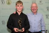 Young Senior Men&rsquo;s Player of the Year was AJ McGuinness who received his award from Cathal Reavey, Senior Management Team at the St Killian&rsquo;s GAC Annual Dinner Dance in the Canal Court, Newry. Photograph: Columba O'Hare/ Newry.ie  - St Killian's GAC Annual Dinner 2026