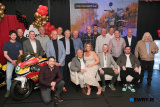 A who's who of the motorcycling world at Crossan Motorcycles 40th anniversary: Included are back from left: Mike Brown, Ian Simpson, Philip McCallan, Brian Morrison, Eddie Laycock, Ian Duffus, Brian Reid, Ian Lougher, Ryan Farquhar, Glen Irwin, Adrian Archibald, Alan Irwin, Wayne Kirwan, Geoff McMullan and Jim Dunlop. Front from left: Sam Dunlop, Giacomo Agostini, Anne Marie Fegan, Adrian Fegan and Michael Dunlop. Photograph: Columba O'Hare/ Newry.ie - Crossan Motorcycles 40th Anniversary Celebration at Canal Court Hotel