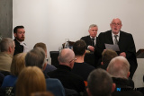 Anthony Russells creation 'The Trial of Padraig Pearse' is conducted in the wonderful surroundings of Finegan & Son Caf&eacute; in Newry. Organised by the Old Newry Society the Trial was conducted by members of Newpoint Players with the audience the Jury on the night. Photograph: Columba O'Hare/ Newry.ie - 'The Trial of Padraig Pearse' at Finegan & Son