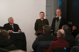 Anthony Russells creation 'The Trial of Padraig Pearse' is conducted in the wonderful surroundings of Finegan & Son Caf&eacute; in Newry. Organised by the Old Newry Society the Trial was conducted by members of Newpoint Players with the audience the Jury on the night. Photograph: Columba O'Hare/ Newry.ie - 'The Trial of Padraig Pearse' at Finegan & Son